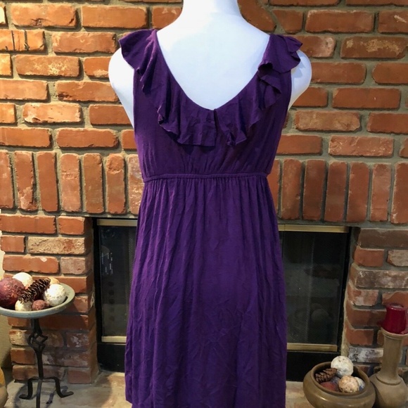 Purple Tiered Ruffle Accent Sun Dress - Picture 5 of 6